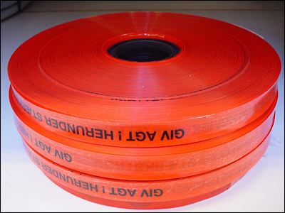 Markeringsb&aring;nd for kabler i jord