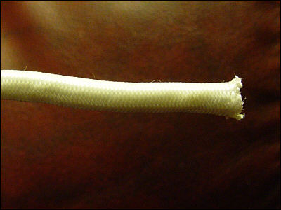 Stofledning klar til bearbejdning.