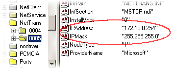 En fast IP-adresse er identificeret. Det vides nu, hvor tilf&oslash;jelserne skal indskrives i registreringsdatabasen.