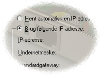 Manuel konfiguration af TCP/IP